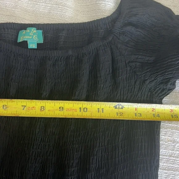 Spectacular Black Antica Sartoria off the shoulder dress - Picture 10 of 11